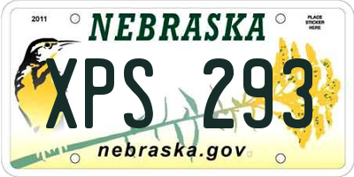 NE license plate XPS293