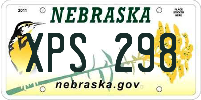 NE license plate XPS298