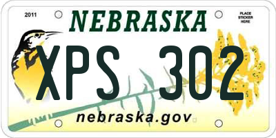 NE license plate XPS302