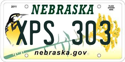 NE license plate XPS303
