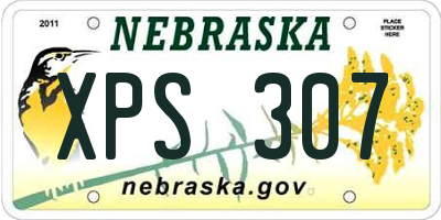 NE license plate XPS307