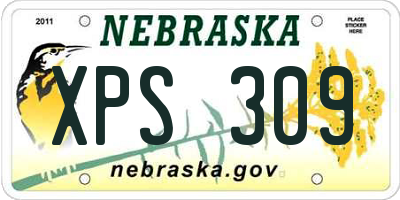 NE license plate XPS309