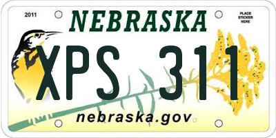 NE license plate XPS311