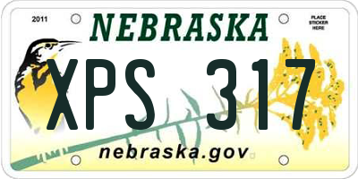 NE license plate XPS317