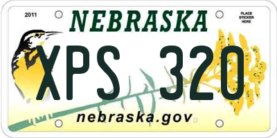 NE license plate XPS320