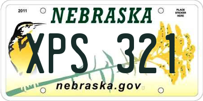 NE license plate XPS321