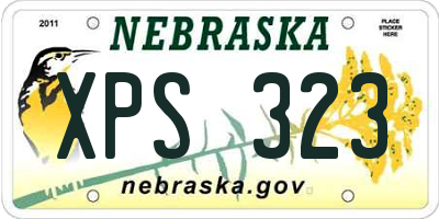 NE license plate XPS323