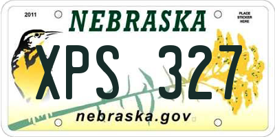 NE license plate XPS327