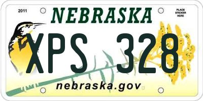 NE license plate XPS328