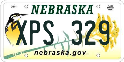 NE license plate XPS329