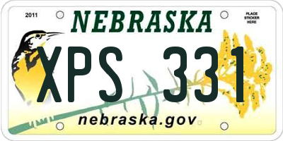 NE license plate XPS331