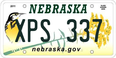 NE license plate XPS337