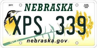 NE license plate XPS339