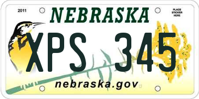 NE license plate XPS345