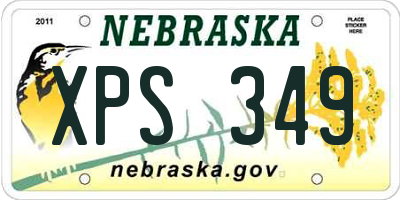 NE license plate XPS349