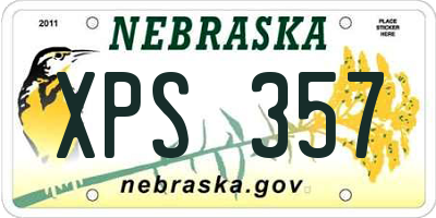 NE license plate XPS357