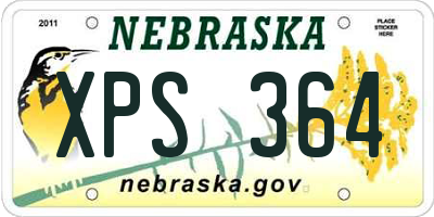 NE license plate XPS364