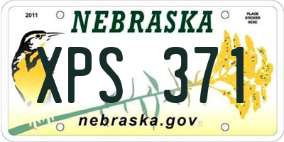 NE license plate XPS371