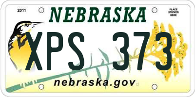 NE license plate XPS373