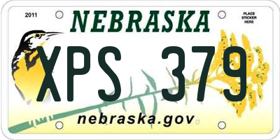 NE license plate XPS379