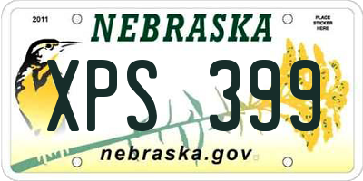 NE license plate XPS399