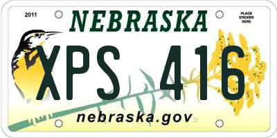 NE license plate XPS416