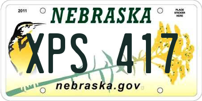 NE license plate XPS417