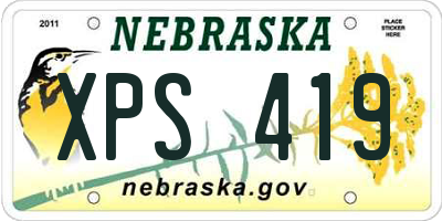 NE license plate XPS419