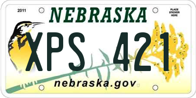 NE license plate XPS421