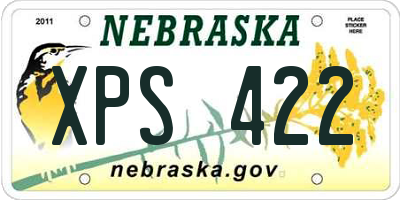 NE license plate XPS422