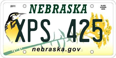 NE license plate XPS425