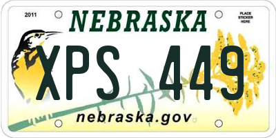 NE license plate XPS449
