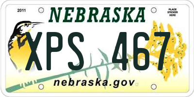 NE license plate XPS467