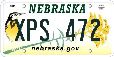 NE license plate XPS472