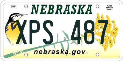 NE license plate XPS487
