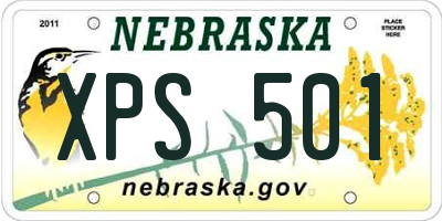 NE license plate XPS501