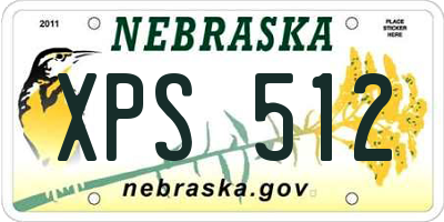 NE license plate XPS512