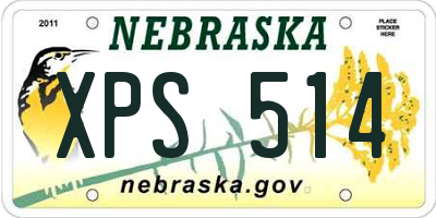NE license plate XPS514
