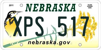 NE license plate XPS517