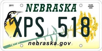 NE license plate XPS518