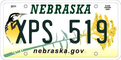 NE license plate XPS519