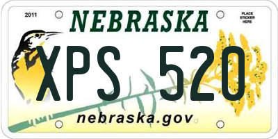 NE license plate XPS520