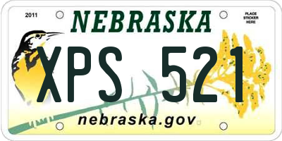 NE license plate XPS521