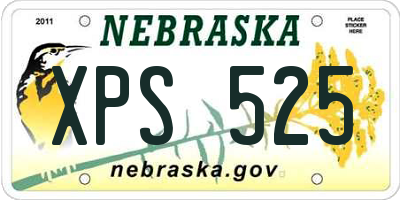 NE license plate XPS525