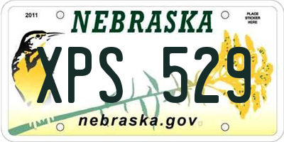 NE license plate XPS529