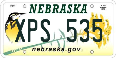 NE license plate XPS535