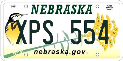 NE license plate XPS554