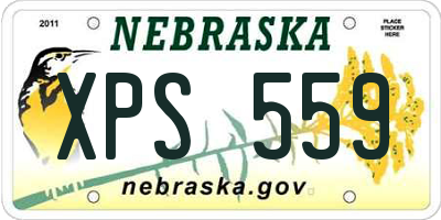 NE license plate XPS559