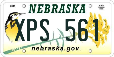 NE license plate XPS561