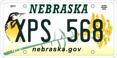NE license plate XPS568